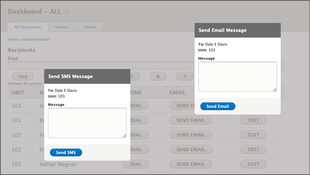 Send SMS and Email Messages