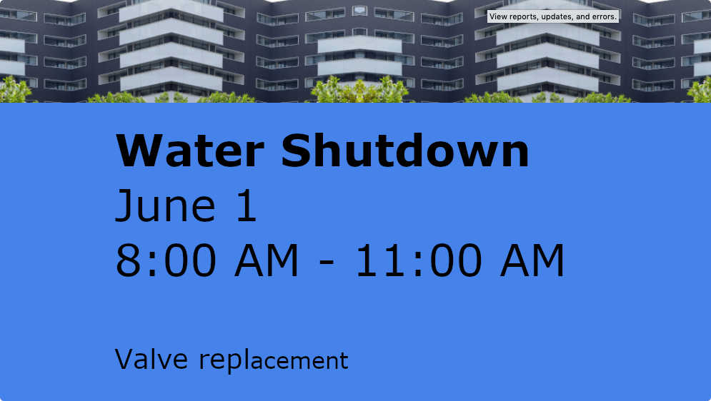 Water Shutdown